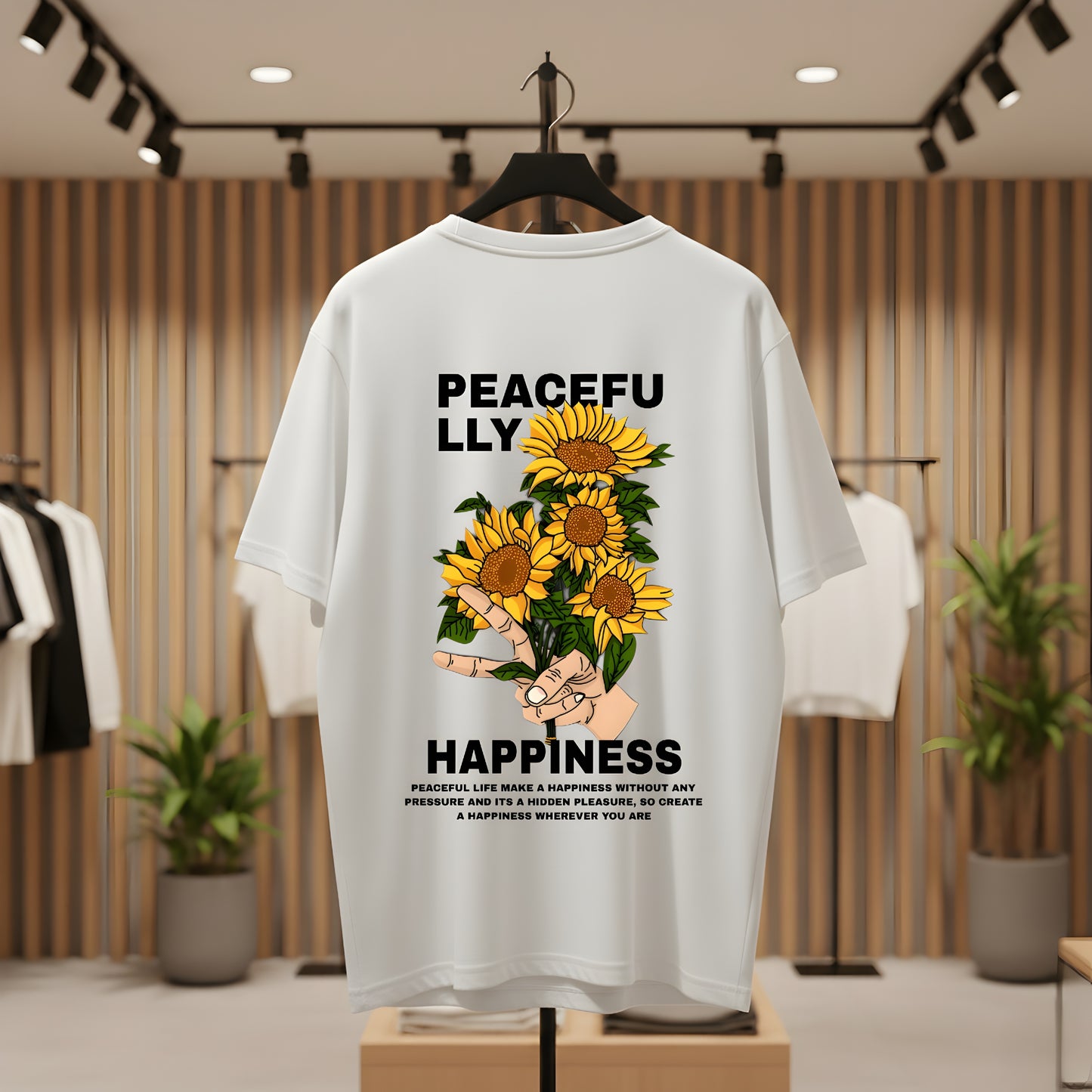 Peacefully Happiness Women's Oversized T-shirt