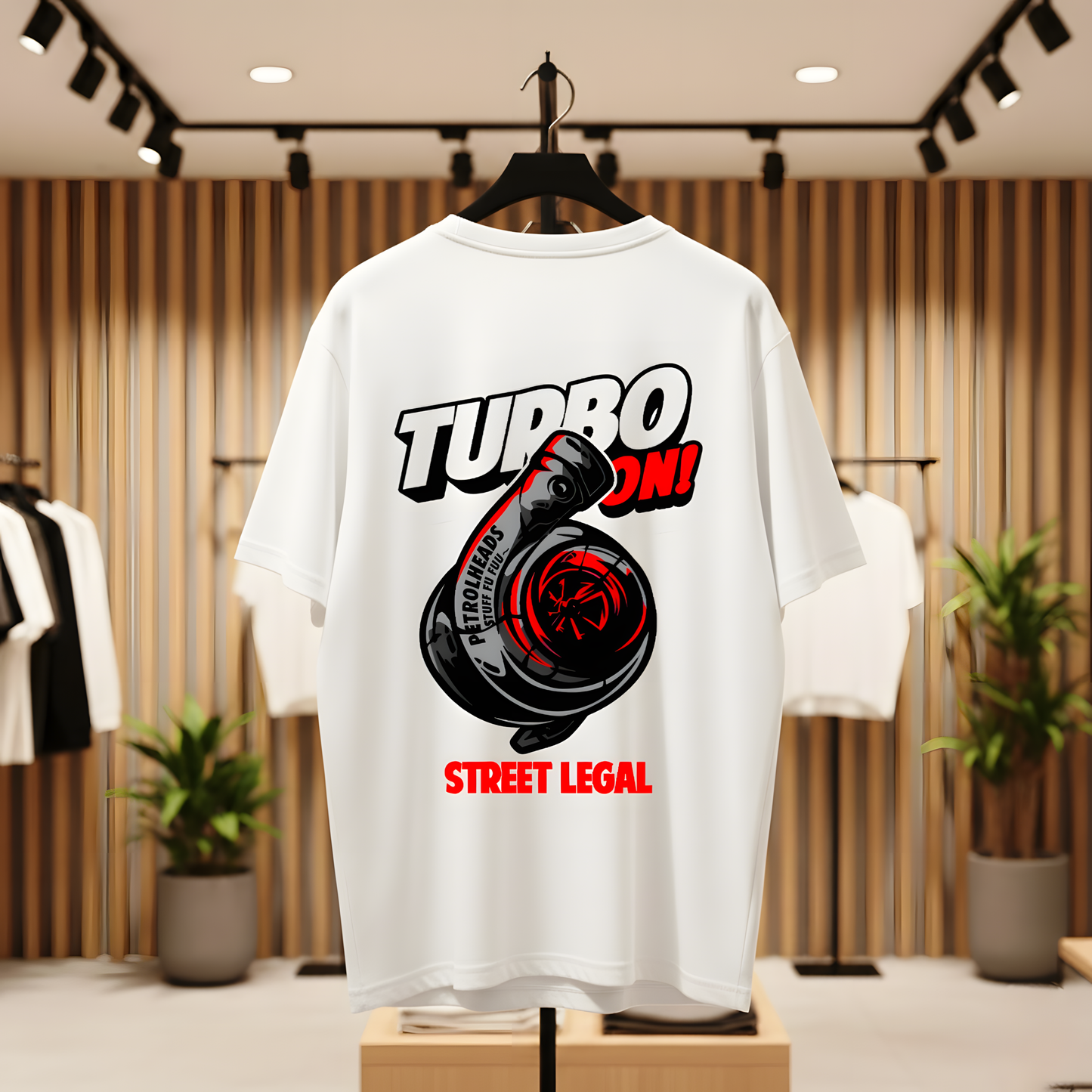 Turbo On Automotive fans Oversized Tee