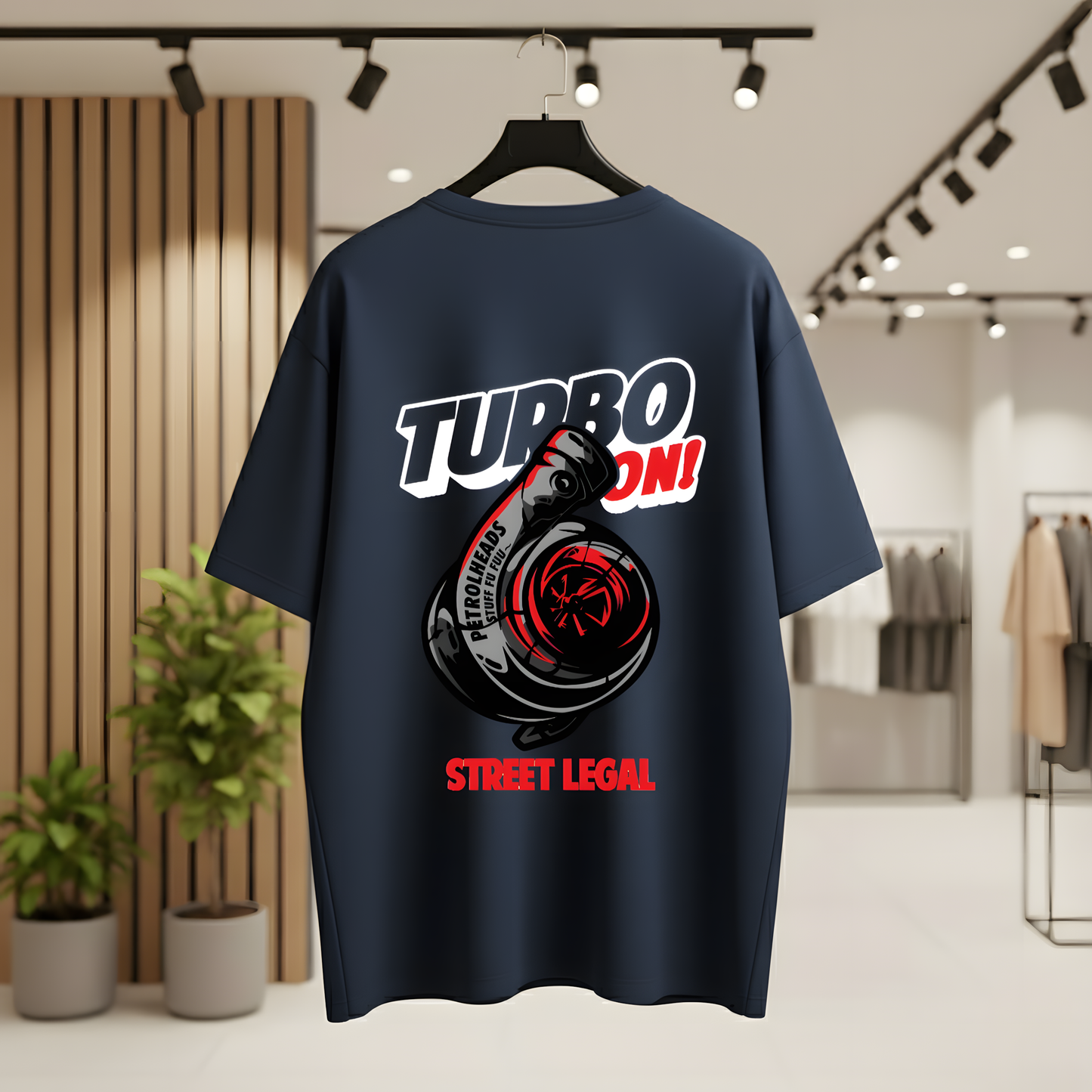 Turbo On Automotive fans Oversized Tee