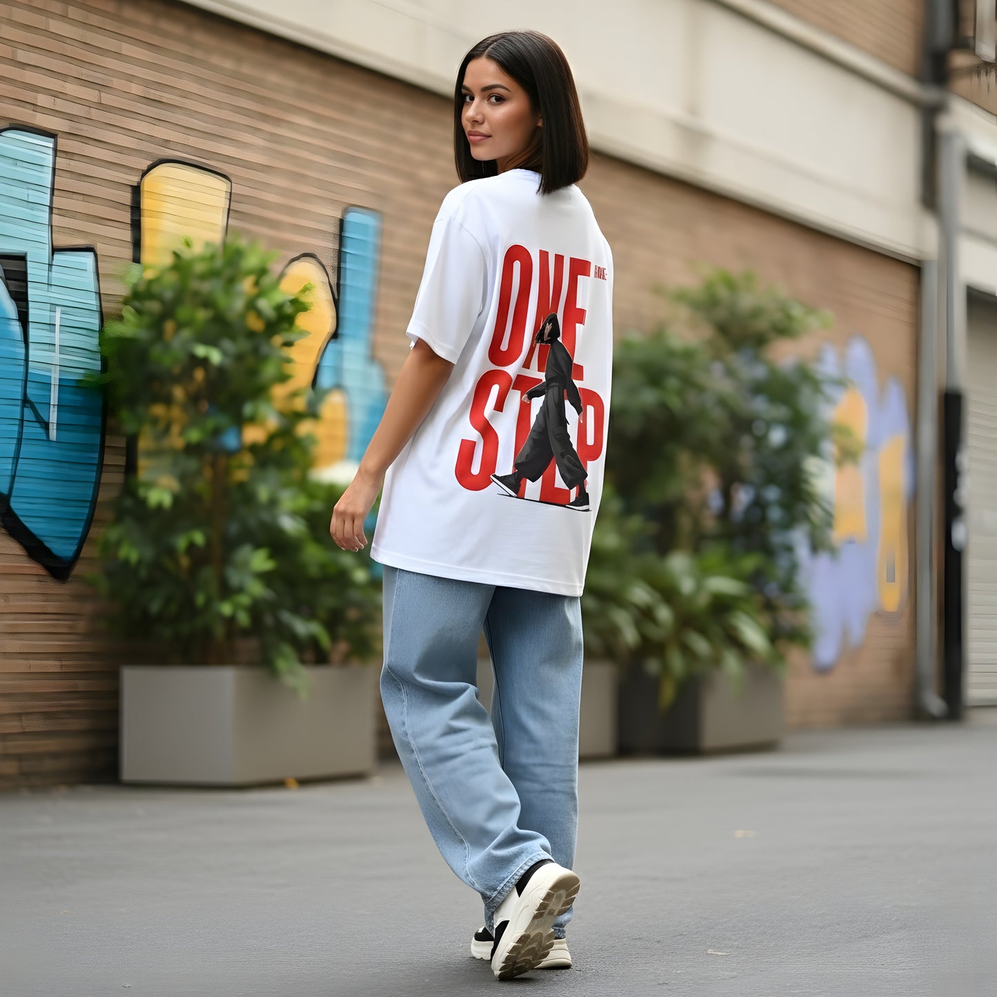 One Step printed Oversized T-shirt