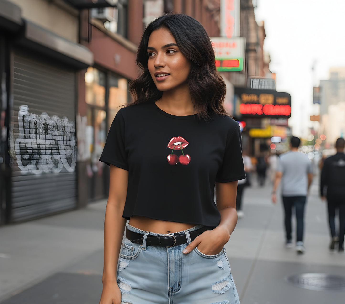 Cherry Women's Crop top