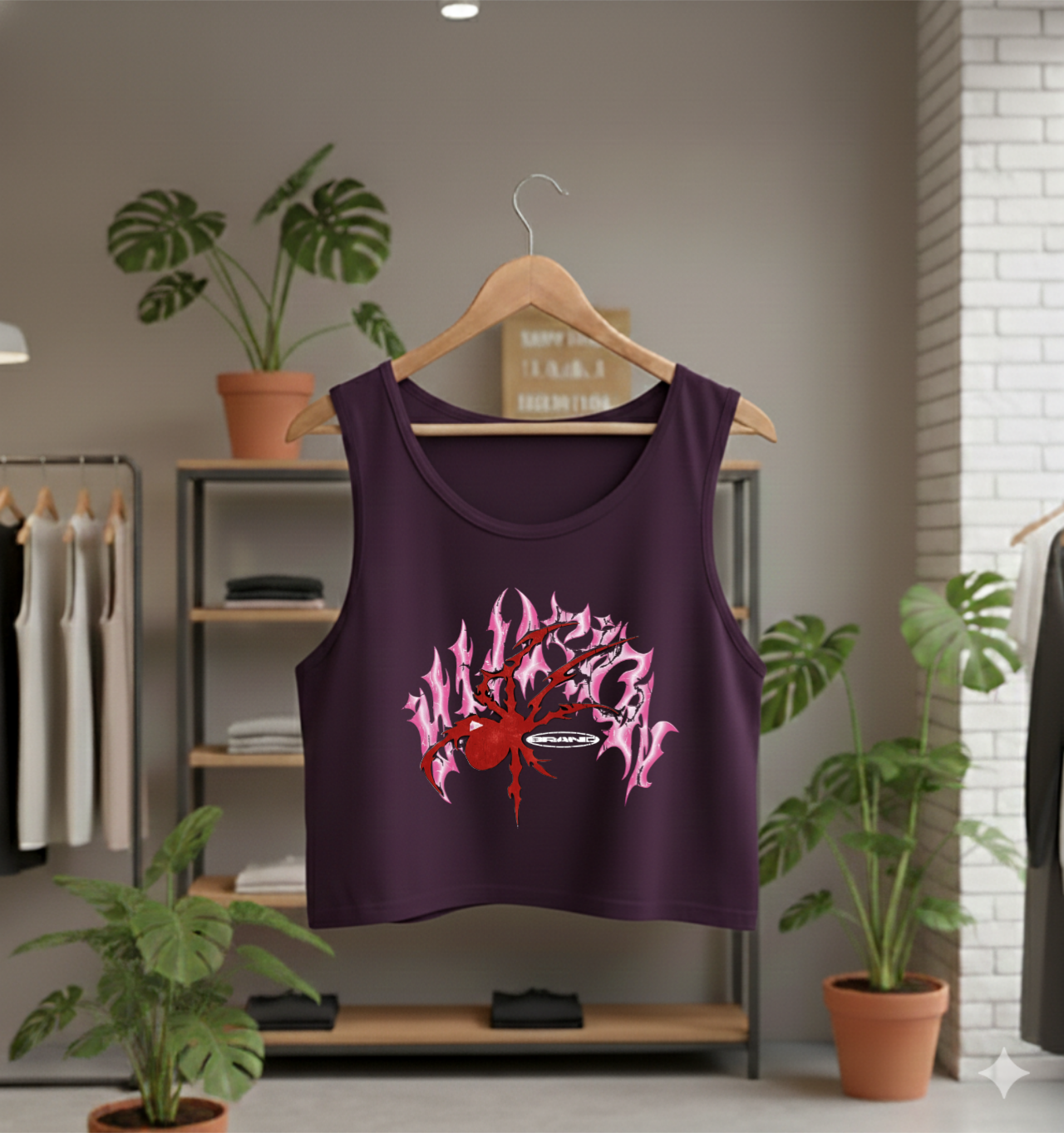 Spidy Graphic CropTank top
