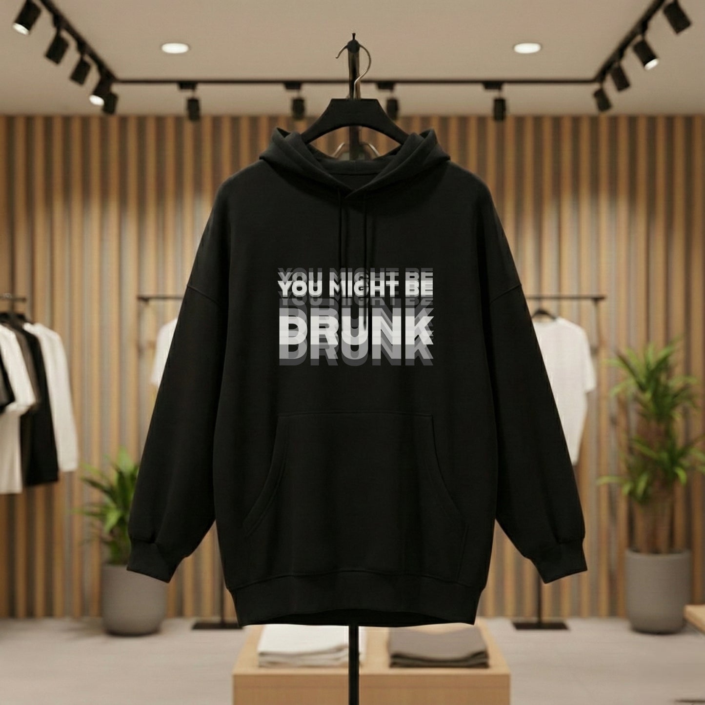 Drunk Printed Unisex Oversized Hoodie