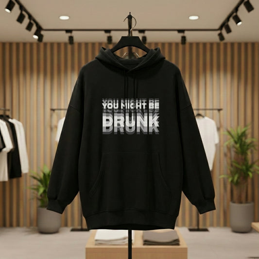 Drunk Printed Unisex Oversized Hoodie