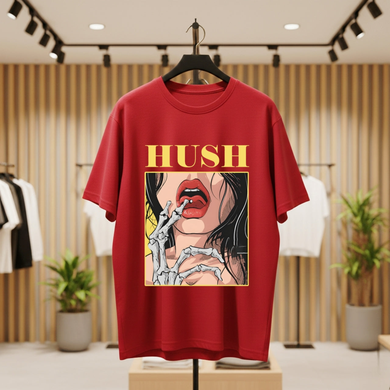 Hush Pop art Oversized T-shirt