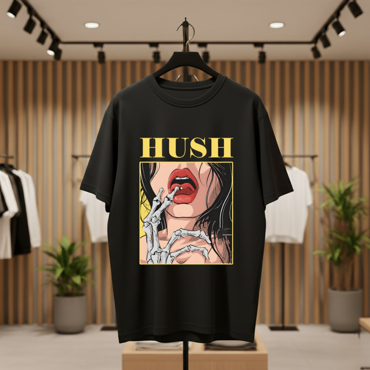 Hush Pop art Oversized T-shirt