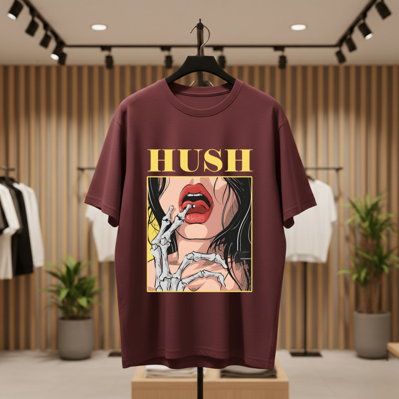 Hush Pop art Oversized T-shirt