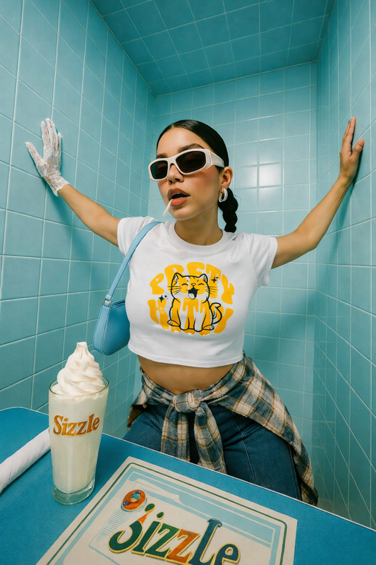 Pretty kitty women's Croptop