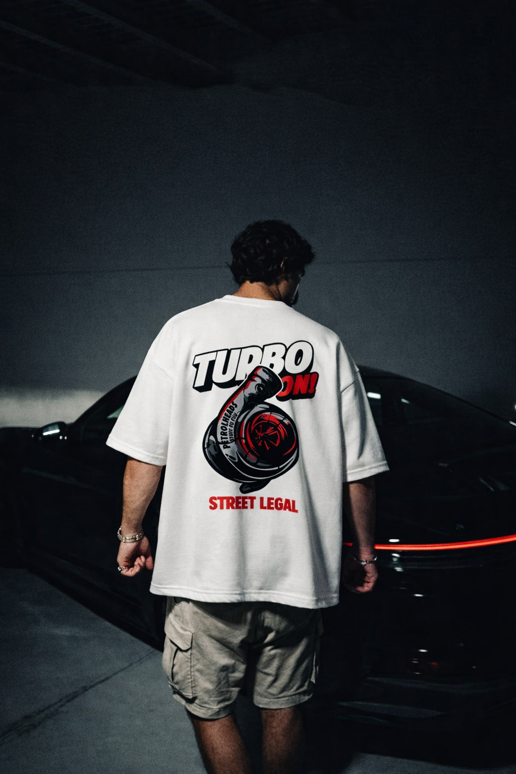 Turbo On Automotive fans Oversized Tee